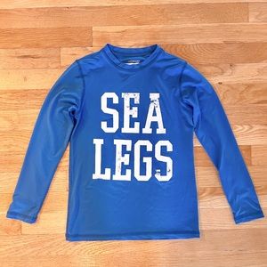 J.Crew Blue Sea Legs Long Sleeve Rash Guard